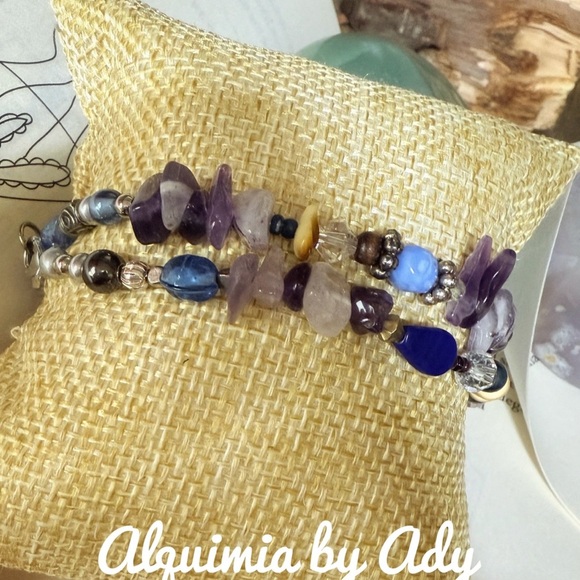 Wrap around amethyst bracelet - Picture 2 of 3